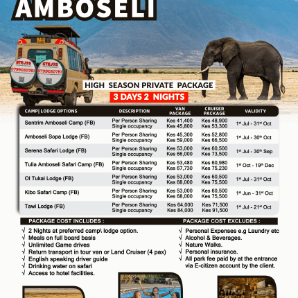 Amboseli safari tours