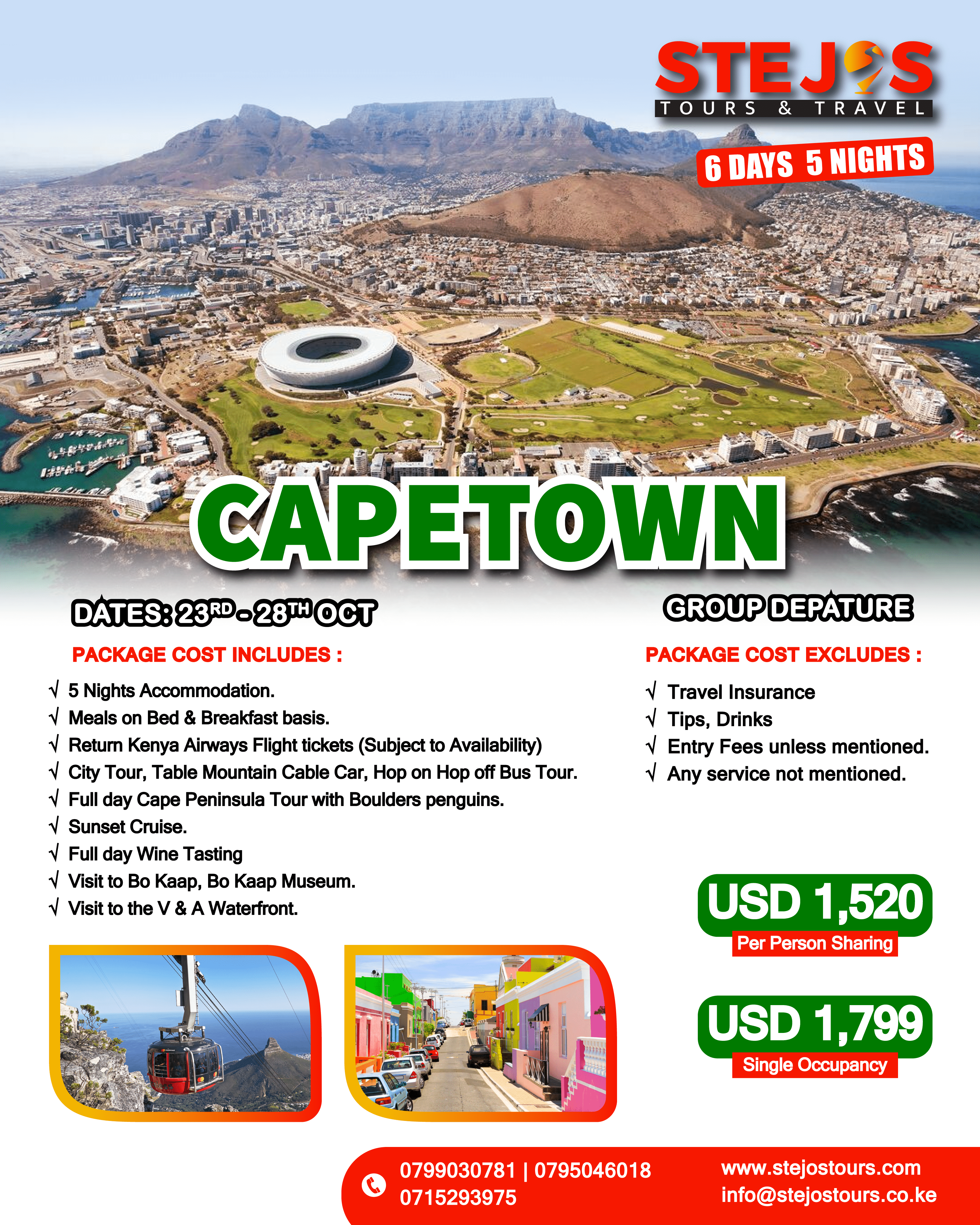 Cape Town Packages from Kenya
