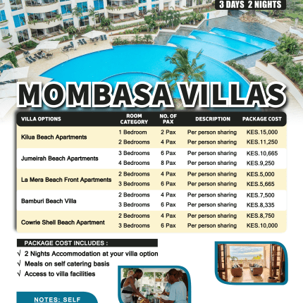 Mombasa holiday packages from Nairobi